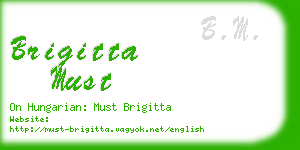 brigitta must business card